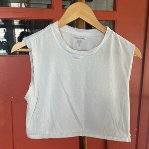 X Karla Hanes The Sleeveless Crop Top Tank Small Muscle Tee